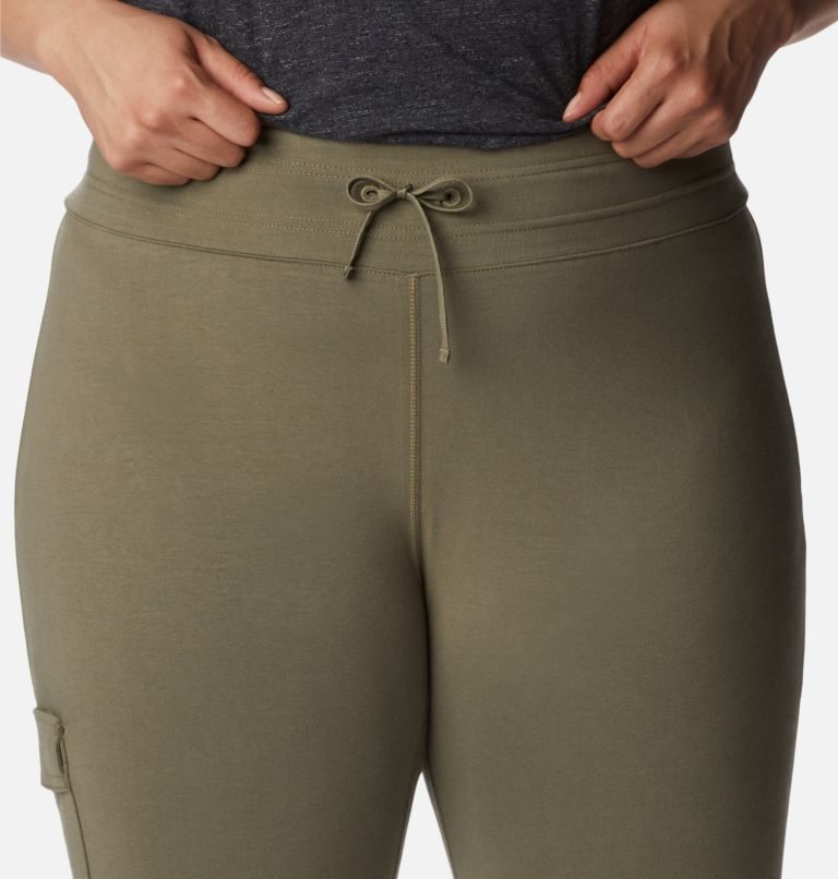 Women's Columbia Trek Capri Leggings Olive | Plus Size CA-N5L10